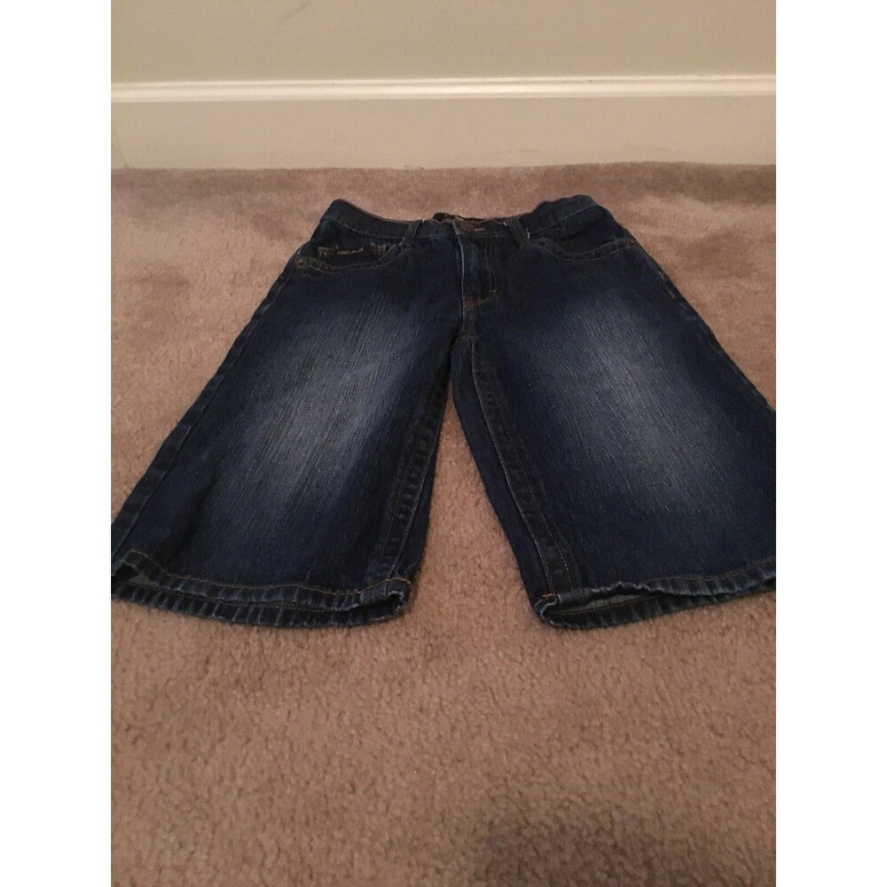 Akademiks Boys Jean Shorts Regular Fit with Pockets Size 10 Blue